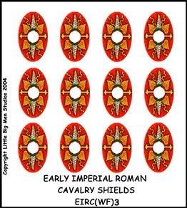 Early Imperial Roman Cavalry Shields 3--transfers to fit 28mm miniatures--Special Order:  Takes 2 to 3 weeks #52485