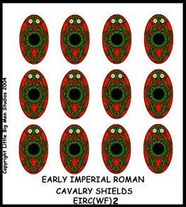 Early Imperial Roman Cavalry Shields 2--transfers to fit 28mm miniatures--Special Order:  Takes 2 to 3 weeks #52486