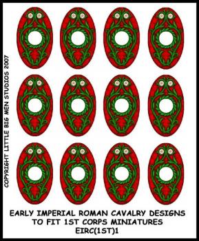 Early Imperial Roman Cavalry Designs to fit 1st Corps miniatures 1--transfers to fit 28mm miniatures--Special Order:  Takes 2 to 3 weeks #52487