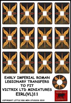 Early Imperial Roman Legionary Shield Transfers 11--28mm Early Imperial Roman Legionary Transfers to fit Victrix Ltd. miniatures--Special Order:  Takes 2 to 3 weeks #52489