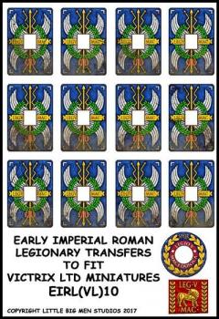 Early Imperial Roman Legionary Shield Transfers 10--28mm Early Imperial Roman Legionary Transfers to fit Victrix Ltd. miniatures--Special Order:  Takes 2 to 3 weeks #52490