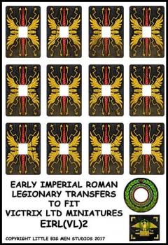 Early Imperial Roman Legionary Shield Transfers 2--28mm Early Imperial Roman Legionary Transfers to fit Victrix Ltd. miniatures--Special Order:  Takes 2 to 3 weeks #52491
