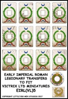 Early Imperial Roman Legionary Shield Transfers 5--28mm Early Imperial Roman Legionary Transfers to fit Victrix Ltd. miniatures--Special Order:  Takes 2 to 3 weeks #52493