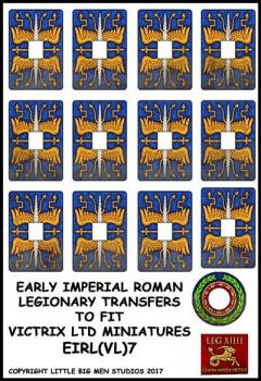 Early Imperial Roman Legionary Shield Transfers 7--28mm Early Imperial Roman Legionary Transfers to fit Victrix Ltd. miniatures--Special Order:  Takes 2 to 3 weeks #52495