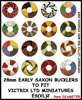 Early Saxon Bucklers 2--28mm Early Saxon Buckler to fit Victrix Ltd. miniatures--Special Order:  Takes 2 to 3 weeks #52496
