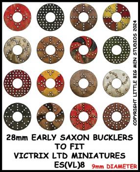 Early Saxon Bucklers 8--28mm Early Saxon Buckler to fit Victrix Ltd. miniatures--Special Order:  Takes 2 to 3 weeks #52499