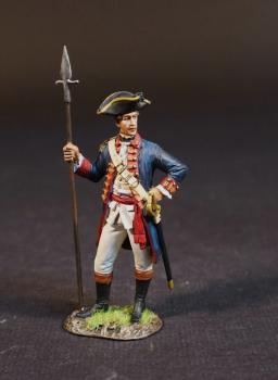 Image of Officer, Continental Artillery, American Artillery, The American War of Independence 1775-1783--single figure with spontoon #52554