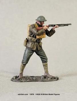U.S.Marine Standing Firing Trench Shot Gun, Belleau Wood, 1918--single figure #52584