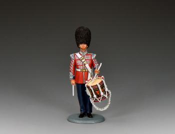 Scots Guards Drummer--single standing figure with side drum #52600