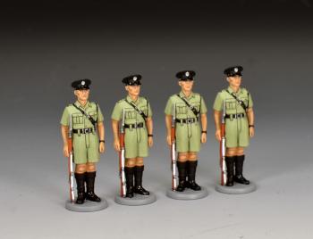 A Set of Four RHKP Constables Standing At Attention with Rifle & Bayonet, Hong Kong, All Our Yesterdays--four standing figures #52609
