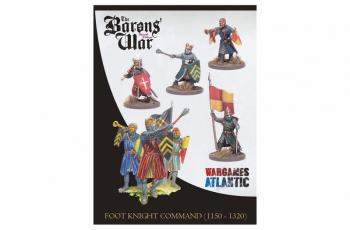 Foot Knight Command (1150-1320), Age of Chivalry--4 multi-pose unpainted plastic figures #52618