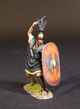 Principes (red shield), The Roman Army of the Mid Republic, Armies and Enemies of Ancient Rome--single figure gladius raised to strike, shield forward #52693