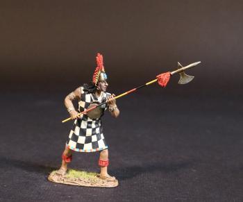 Inca Halberdier (black & white checked tunic), The Inca Empire, The Conquest of America--single figure with halberd #52708