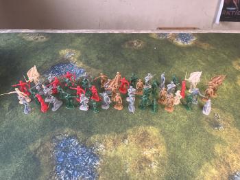 ACCURATE Miniatures - American Revolution British Soldiers and Militia  Mixed Colors  - 50 PCS #52722