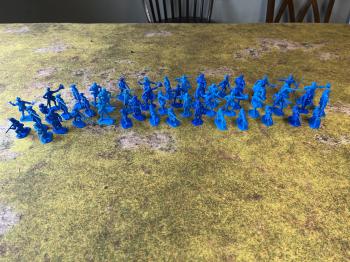 ACCURATE Miniatures - American Revolution Milita Soldiers Color Blue - 50 PCS 4 Avaliable  #52728