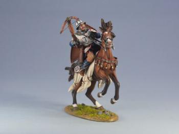 Livonian Knight with Crossbow--White Variant, The Battle of Legnica, 1241--single mounted figure on rearing horse #52745