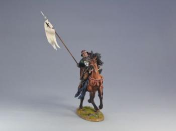 Livonian Knight with Lance--Green Variant, The Battle of Legnica, 1241--single mounted figure on rearing horse #52746
