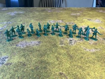 ACCURATE Miniatures - American Revolution Militia Soldiers Color Green - 20 PCS 1 Avaliable   #52781