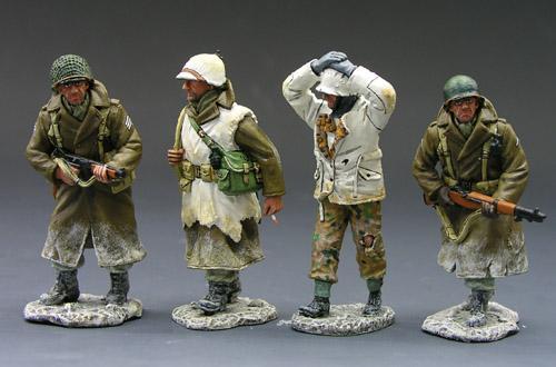 Returning Patrol--three GI's with German Prisoner--four figures ...