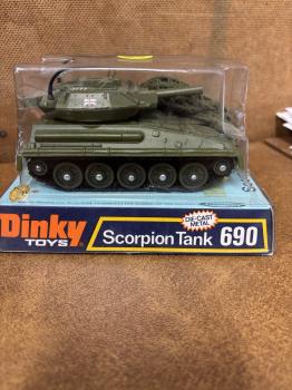 Dinky Toys - British Scorpian Tank w/Net--Original Box--MIB--RETIRED. ONE AVAILABLE!  #52803
