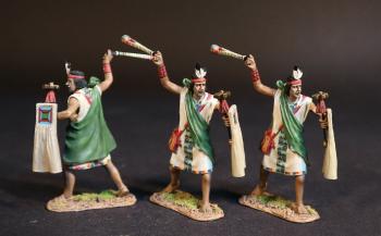 Image of Three Inca Slingers (green sash), The Inca Empire, The Conquest of America--three figures ready to release #52845