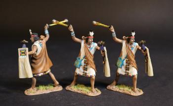 Image of Three Inca Slingers (tan sash), The Inca Empire, The Conquest of America--three figures ready to release #52847