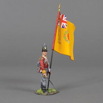 Image of Officer with Regimental Colours, The 28th of Foot North Gloucestershire Regiment, Napoleonic Wars--single figure #52861