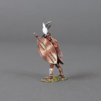 Image of Zulu Warrior with Axe, Anglo-Zulu Wars--single Zulu Warrior figure with axe and shield #52864