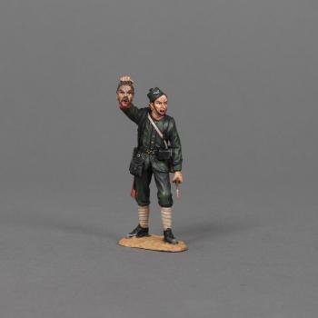 Image of Gurkha Holding Severed Head, The Gurkhas, 1879--single standing Gurkha figure holding severed head #52868