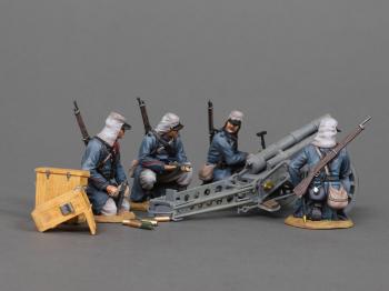 Image of Canon de 65 M modele and French Foreign Legion crew--65mm mountain gun, 4 Legionnaire figures, 2 ammunition boxes, spare shells #52871