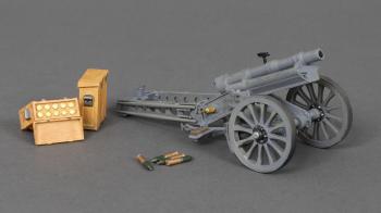 Image of Canon de 65 M modele (no crew)--65mm mountain gun, two ammunition boxes, spare shells #52872