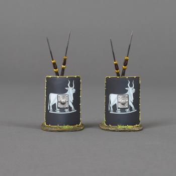 Image of Black Roman Shields, The Glory That Was Rome!--comprises two shields with a pair of pila leaning on each #52875