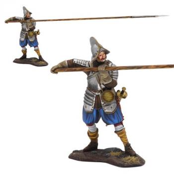Spanish Tercio Pikeman with Level Pike #1, The Thirty Years War (1618-1648)--single figure with pike raised at level #52885