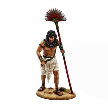 Image of Egyptian Sherden Guardian Fan, Ancient Egyptians, Ancient Biblical Wars--single figure with khopesh and fan #52901