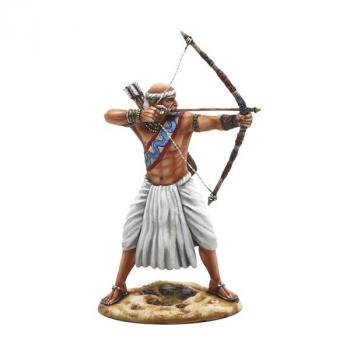 Image of Egyptian Archer Firing, Ancient Egyptians, Ancient Biblical Wars--single figure ready to loose arrow #52909