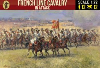 Image of French Line Cavalry in Attack, War of the Spanish Succession--12 figures in 12 poses and 12 horse figures in 6 poses--SIX IN STOCK. #52917