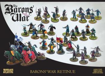 Image of The Barons' War Retinue Box (1150-1320), Age of Chivalry--44 multi-pose unpainted plastic 28mm figures #52929