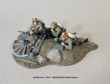 "The Devil's Paint Brush", German Infantryman Team with MG08, 1916-18, WWI--three kneeling and prone figures on scenic base #52930