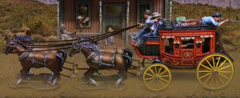 Wells Fargo 4 x Horse Stagecoach COMPLETE Set  #52947