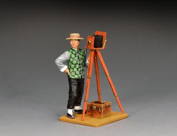 The Hong Kong Photographer (Matt)--photographer figure, camera, and case on single base #52956