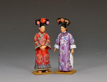 The Empress' Ladies-In-Waiting--two standing figures #52959