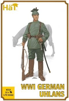 WWI German Uhlans--12 figures in 5 poses and 12 horses in 4 horse poses #52982