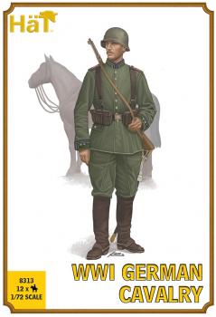 WWI German Cavalry--12 figures in 5 poses and 12 horses in 4 horse poses #52983