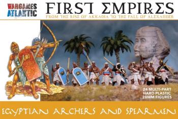 Egyptian Archers and Spearmen--24 unpainted multi-part hard plastic 28mm figures #52993