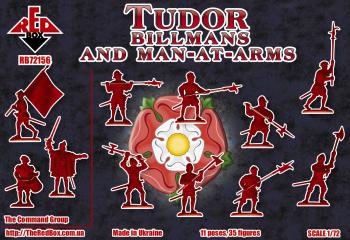 Red Box 72156 1/72 Tudor Billmans And Man-at-arms Mid 16th Century Figures Model Kit 35 figures in 11 posess (unpainted)--FIVE IN STOCK. #53049