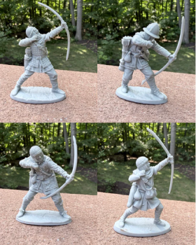 Medieval Archers come as a set of eight (8) figures in (8) poses (Gray). --FUTURE RELEASE. #53094