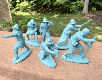 Medieval Siege Crew (7) figures in six (6) poses (Gray). --FUTURE RELEASE. #53095