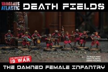 Image of 28mm The Damned Female Infantry, Death Fields--24 multi-part hard plastic figures #53202