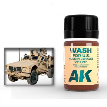 Wash for OIF & OEF:  U.S. Modern Vehicles--35ml bottle--enamel effects for scale models. #53268