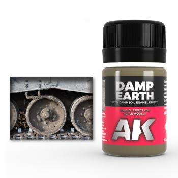 Damp Earth:  Satin Damp Soil Enamel Effect--35ml bottle--enamel effects for scale models. #53292
